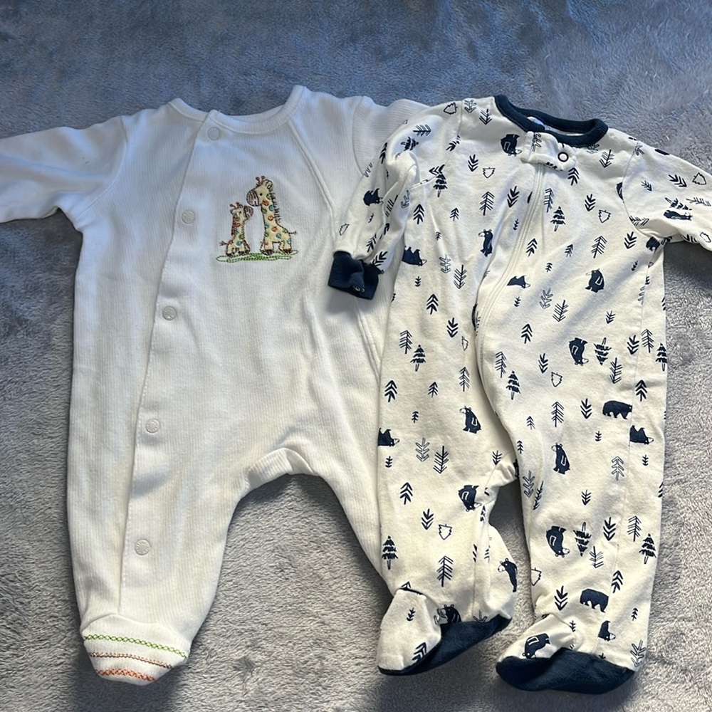 Newborn Gerber and Little Me sleeper bundle